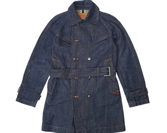 NATIONAL STANDARD Denim women's Coat jacket / Japanese Blue Indigo Raw Denim Work Women ladies Streetwear Workwear jacket