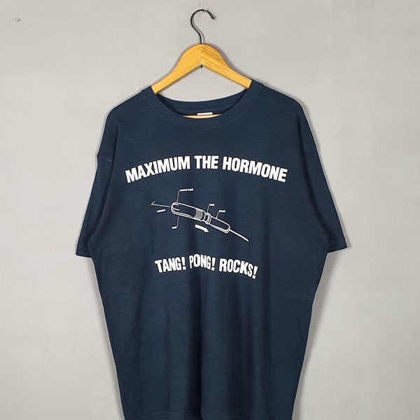 Maximun The Hormone Tang! Pong! Rocks!  T shirt size X-Large / Rare Japanese Hardcore Punk Rock Heavy Metal X Japan Japan Bandtee