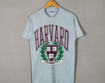 Vintage 80s HARVARD UNIVERSITY T Shirt size M / 1980s Harvard Crimson University College Souvenir Alumni Massachusetts Ivy League Shirt