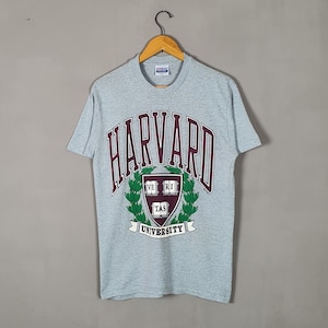 Vintage 80s HARVARD UNIVERSITY T Shirt size M / 1980s Harvard Crimson University College Souvenir Alumni Massachusetts Ivy League Shirt