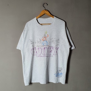 Vintage 90s GOOFY Goofiest of the Goofs Disney T shirt size L-XL / 1990s Anime Cartoon Walt Disney Graphic Novelty Mickey Mouse tee