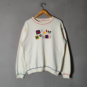 Vintage MIKI HOUSE 1990s Sweatshirt size  Medium / 1990s Japanese Brand Cartoon sweater/ Graphic Novelty pullover crewneck