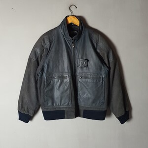 【良品】jackers old leather bomber jacket　牛革 良品】jackers old leather bomber jacket 牛革