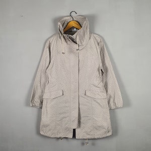 Vintage EMMA JAMES New York plaid Jacket windbreaker size 9AR / 90s Designer label brown Women&#39;s Ladies Jacket Coat Pullover