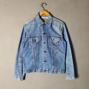 Giacca in denim vintage anni &#39;90 LEVI&#39;S taglia 38 / Media / Giacca western anni &#39;90 Levis 70505-0217 tipo 3 sbiadito da motociclista