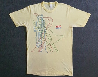 Vintage UB40 1982 World Tour Concert T shirt size XS-Small / 1980s 80s UB 40 promo tee / Reggae Pop Dub Ali Campbell Tee shirt