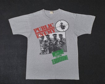 Vintage 90s Public Enemy Rap All Over Print T-shirt, XL - Etsy