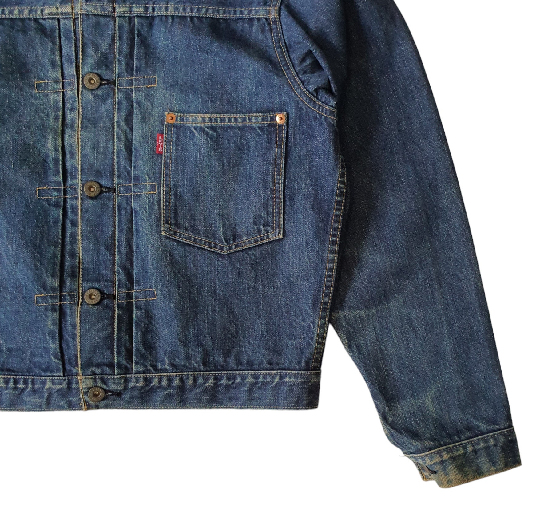 Vintage LEVI'S Type 1 Big E Denim Trucker Jacket Size 38/ M Vintage LEVI'S Type 1 Big E Denim Trucker Jacket Size 38/ M