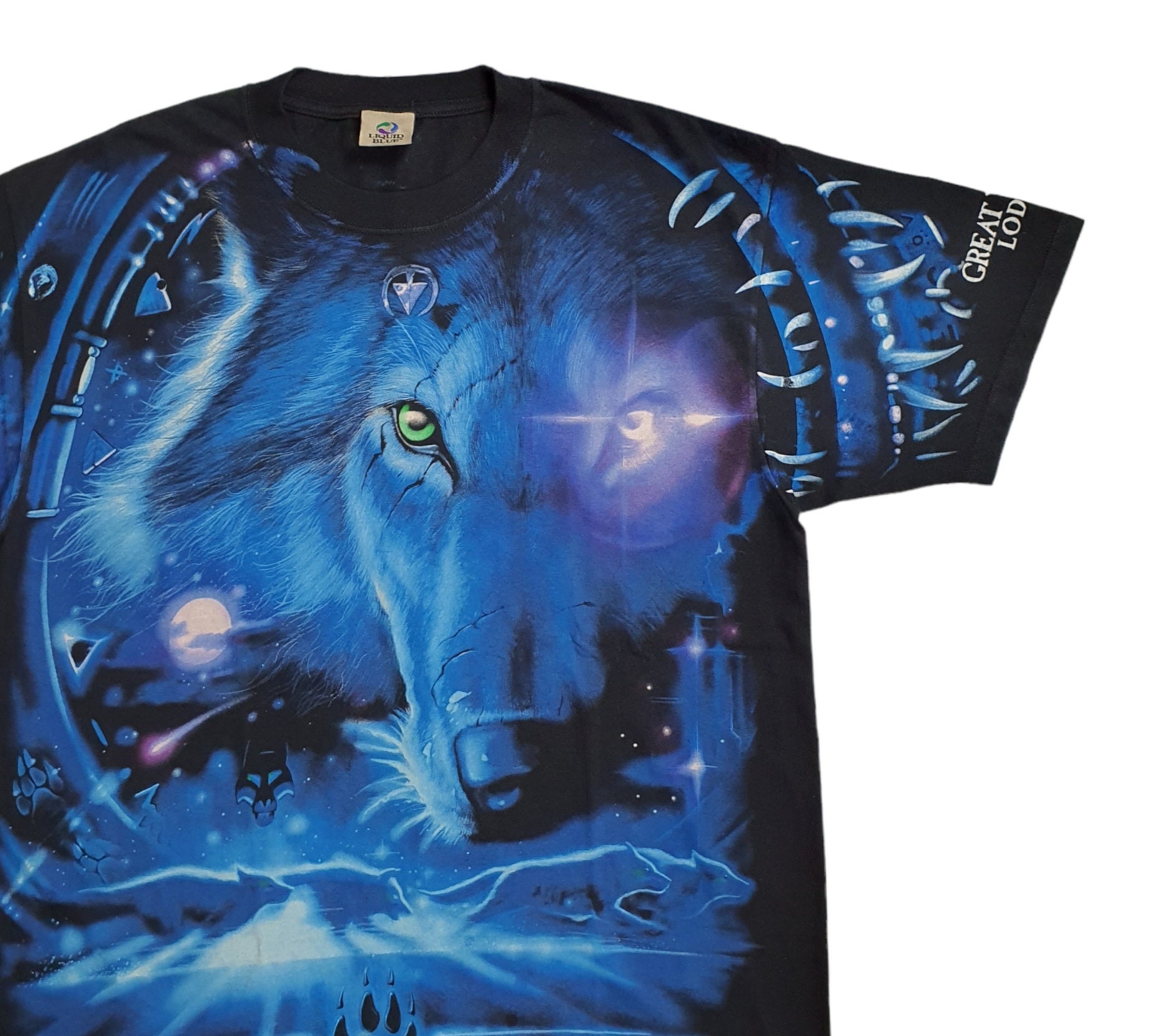 Vintage 2001 LIQUID BLUE Great Wolf Lodge T Shirt Size XL / 00s