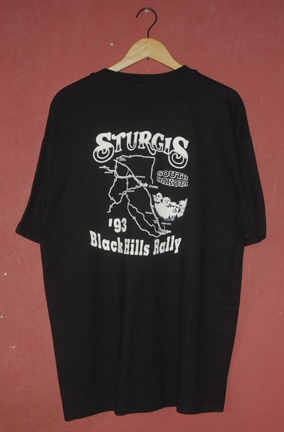 Vintage 1993 STURGIS Black Hills Rally T Shirt Size X-large