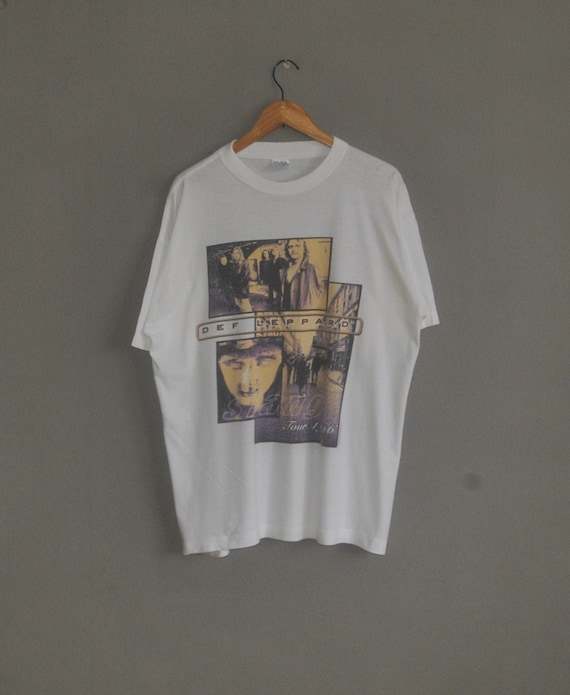 Vintage 1996 DEF LEPPARD Slang European Tour T Shirt Size X-large
