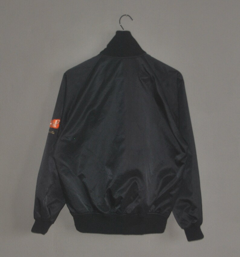 Vintage DESCENTE 90s Japanese Highway Patrol varsity Jacket size S-M 80s 90s Japan patrol Police Baseball Satin Jacket