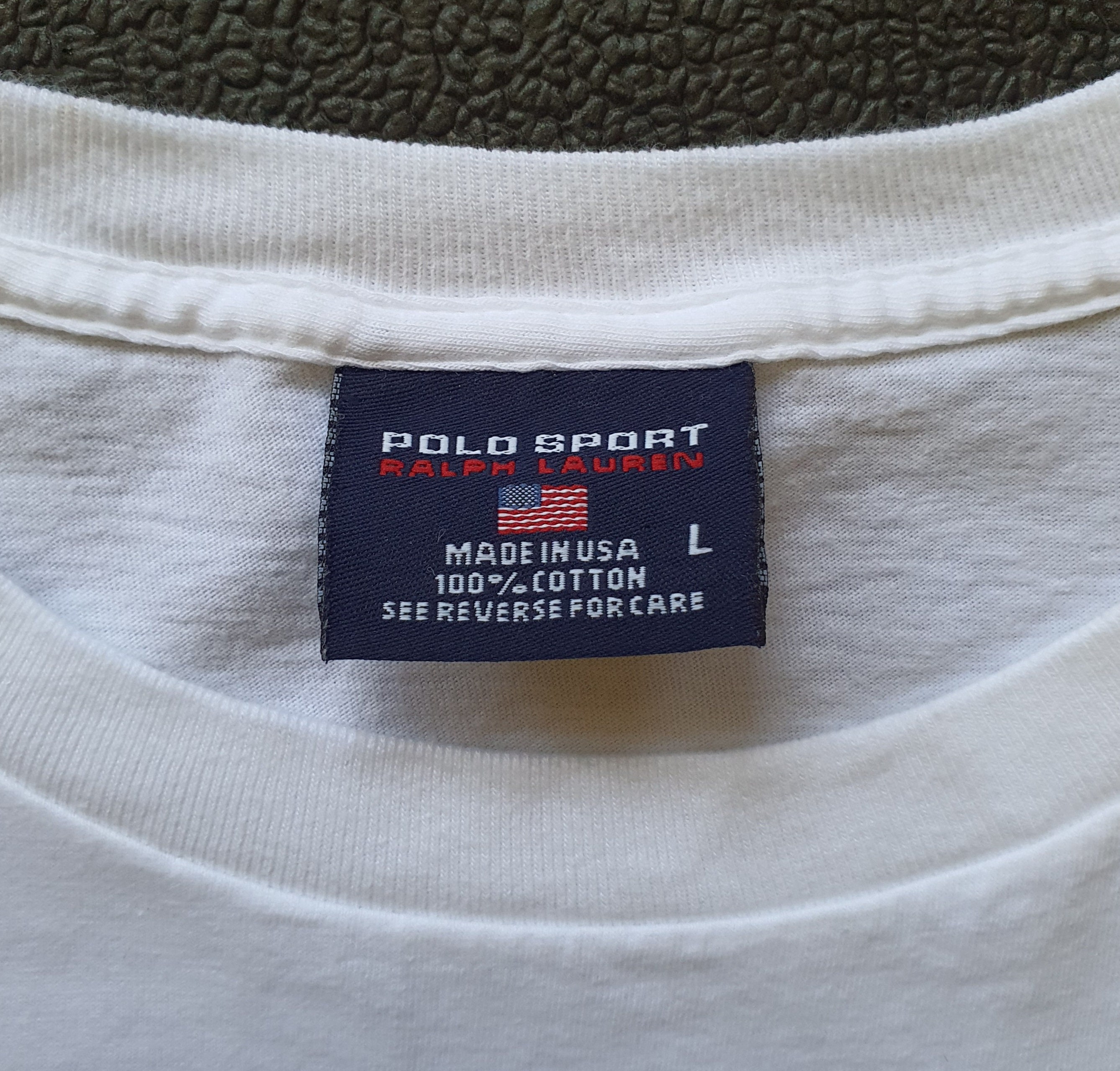 Vintage 1996 POLO SPORT Usa T Shirt Size Large / 90s Polo