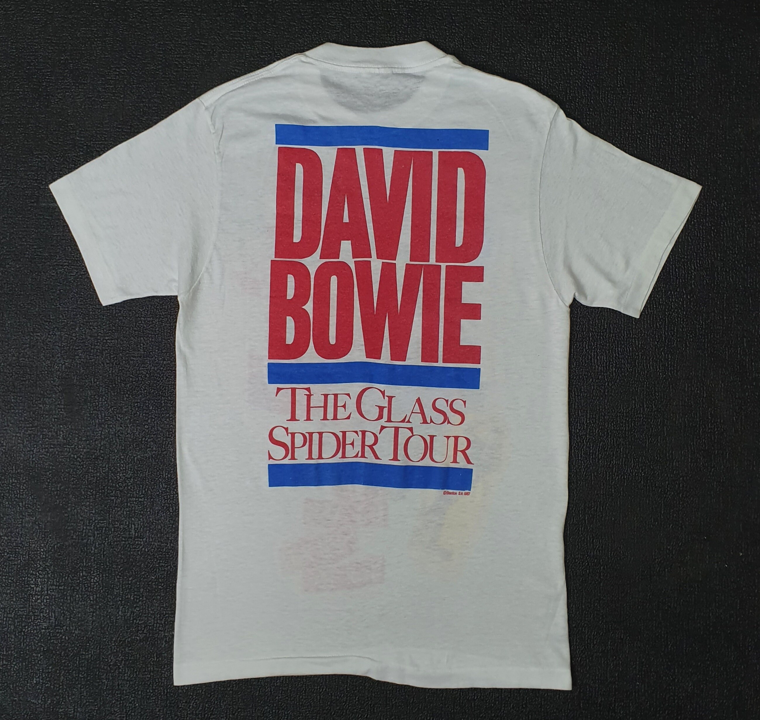 ミュージシャン DAVID BOWIE Glass Spider Tour Tee 1987s Vintage 1987 David Bowie Glass Spider Tour T Shirt Size XS