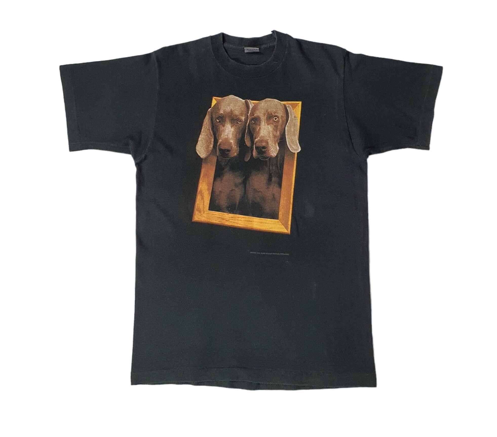 Vintage 1995 William Wegman Framed Dog Art Fotofolio T Shirt