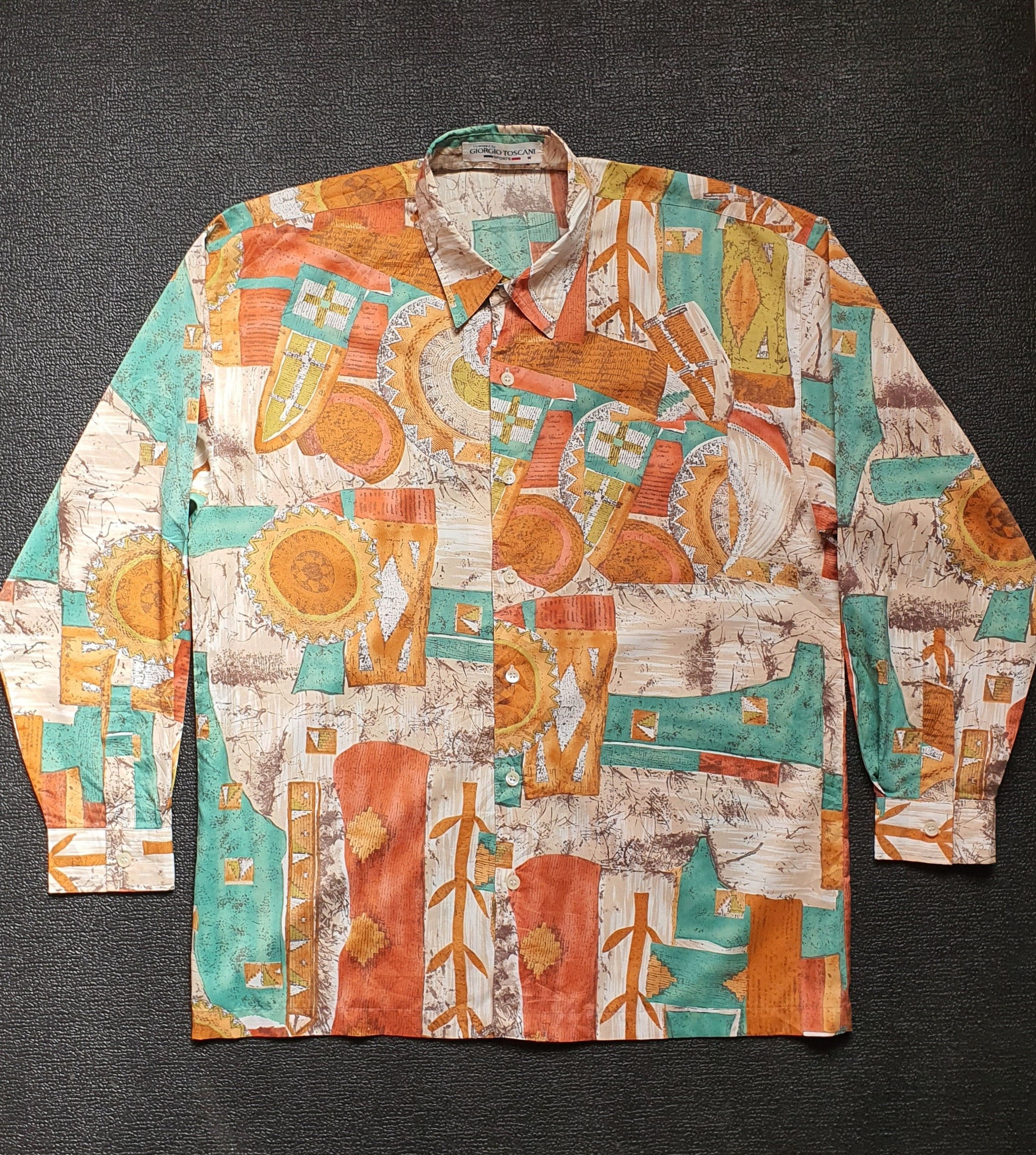 M 80s イタリア製 Abstract Print Rayon shirt M 80s イタリア製 Abstract Print Rayon shirt - メルカリ