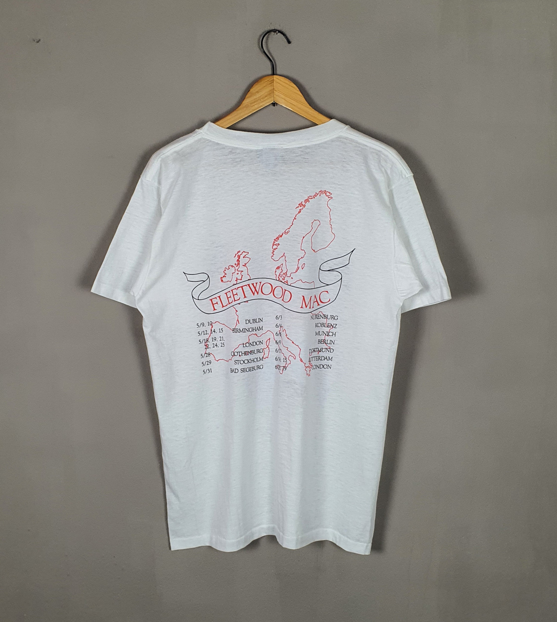 Vintage 1988 FLEETWOOD MAC Europe Tour Concert T Shirt Size