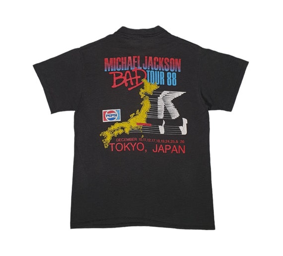 Vintage 1988 MICHAEL JACKSON Bad Tokyo Japan Tour Concert T Vintage 1988 MICHAEL JACKSON Bad Tokyo Japan Tour Concert T