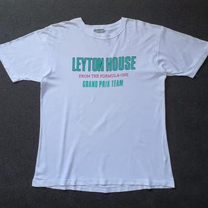 Vintage LEYTON HOUSE Formula One Racing F1 Team T Shirt size M to L /  1990s Outomotive Car F1 Team Memorabilia 90s shirt