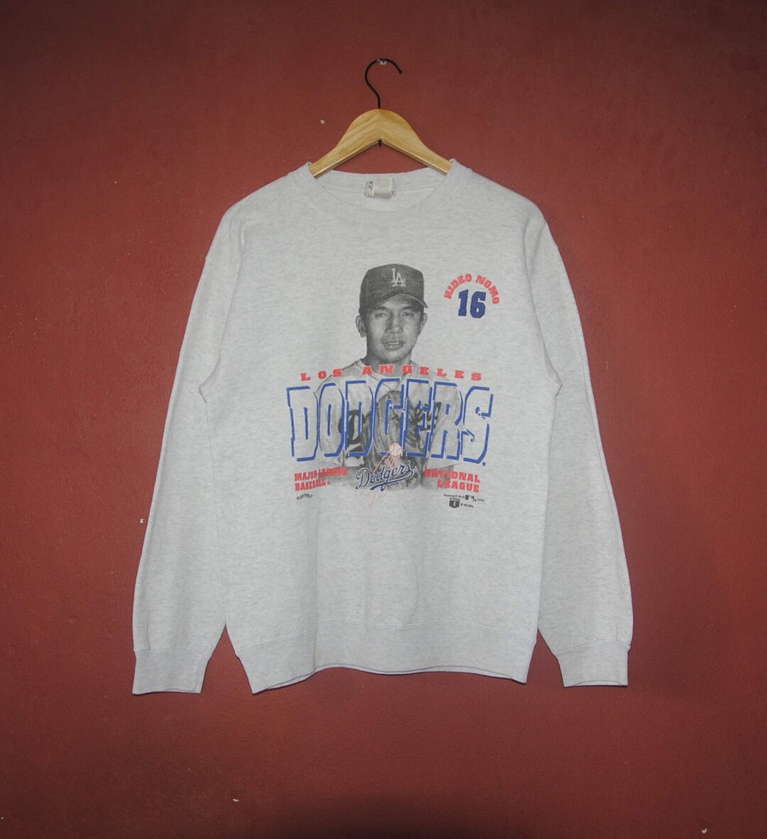 ロサンゼルス・ドジャース 野茂　白スウェット Mサイズ 1995年USA製 il_1080xN.1219460083_as3d.jpg