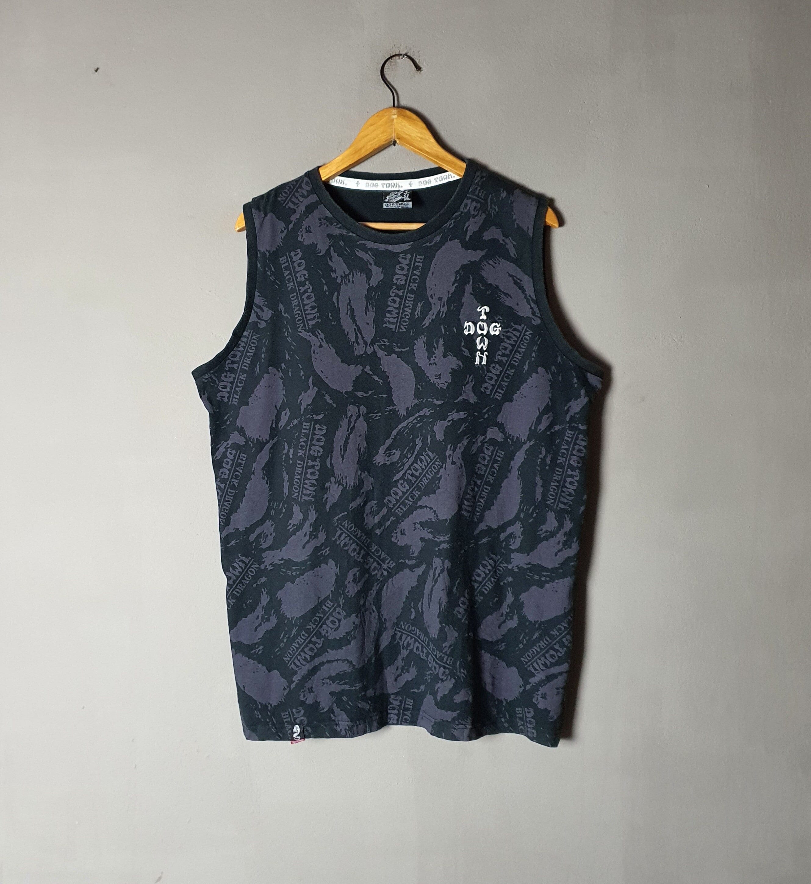 Vintage DOGTOWN 90s Black Dragon Skate Sleeveless Tank T Vintage DOGTOWN 90s Black Dragon Skate Sleeveless Tank T