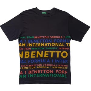 Vintage Benetton Formula One Sport Grand Prix F1 Team T shirt size XS / F-1 Grand prix 1990s streetwear hipster Benetton 90s Nice Design tee