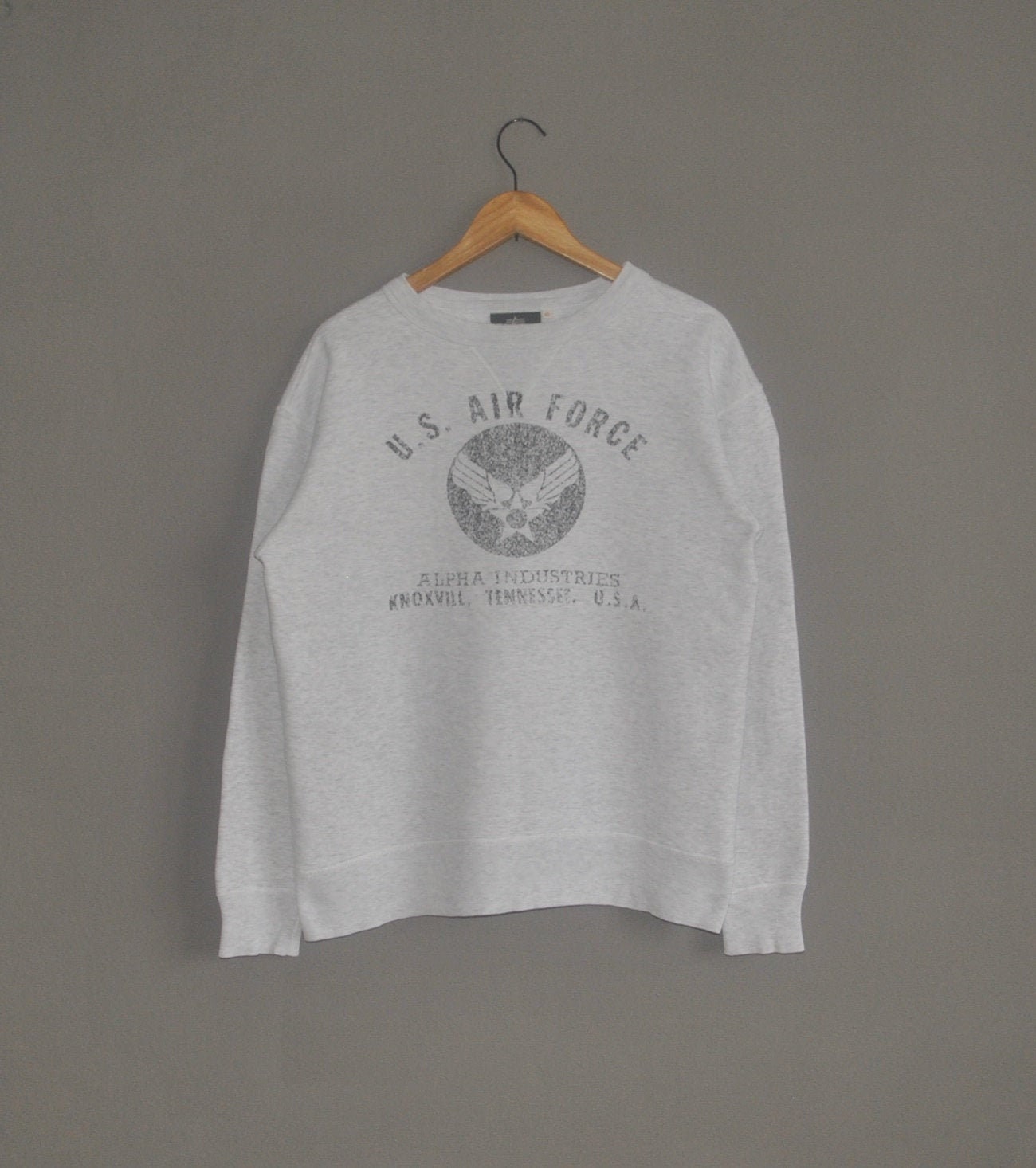 【DISCERNMENT】Vintage printing air force sweat shirt US Air Force USAF Vintage Crewneck Sweatshirt