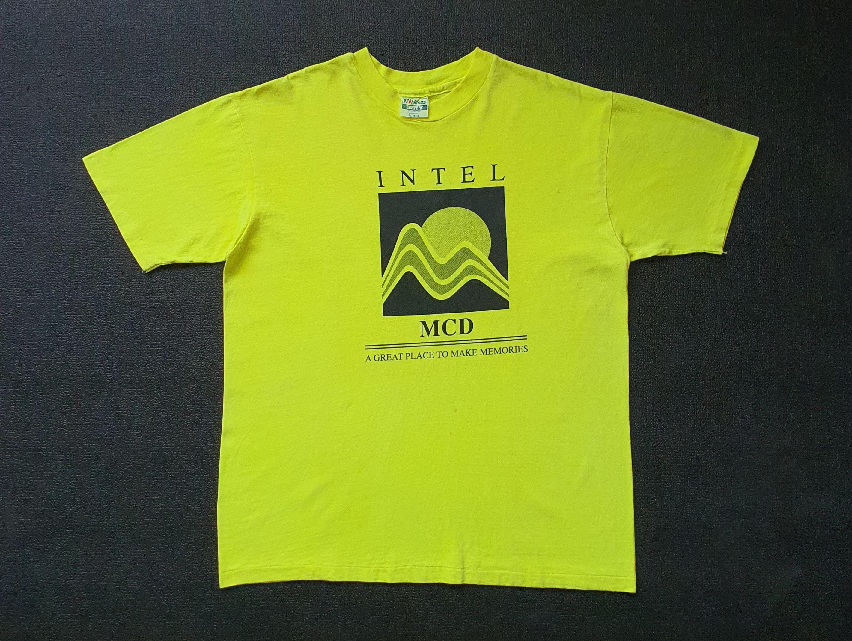 90s Intel Tshirt - Etsy