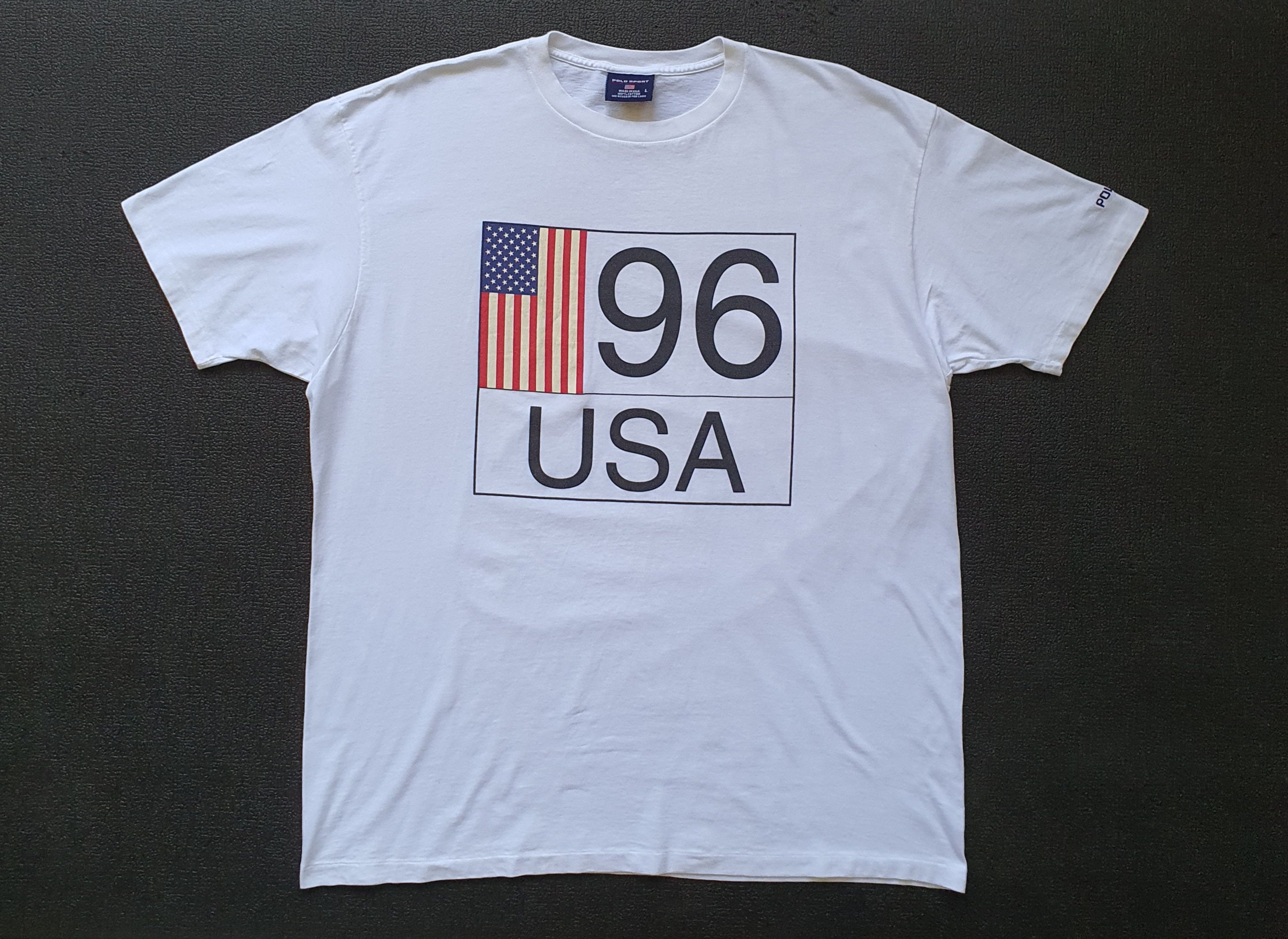 90s Ralph Lauren POLO SPORTS USAロゴ ビッグロゴ Vintage 1996 POLO SPORT Usa T Shirt Size Large / 90s Polo Ralph