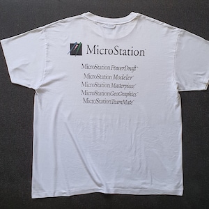 Vintage MicroStation Bentley Software 90s T shirt size XL / 90s Classic Computer System memorabilia Novelty Graphic Technology Nerd Tees