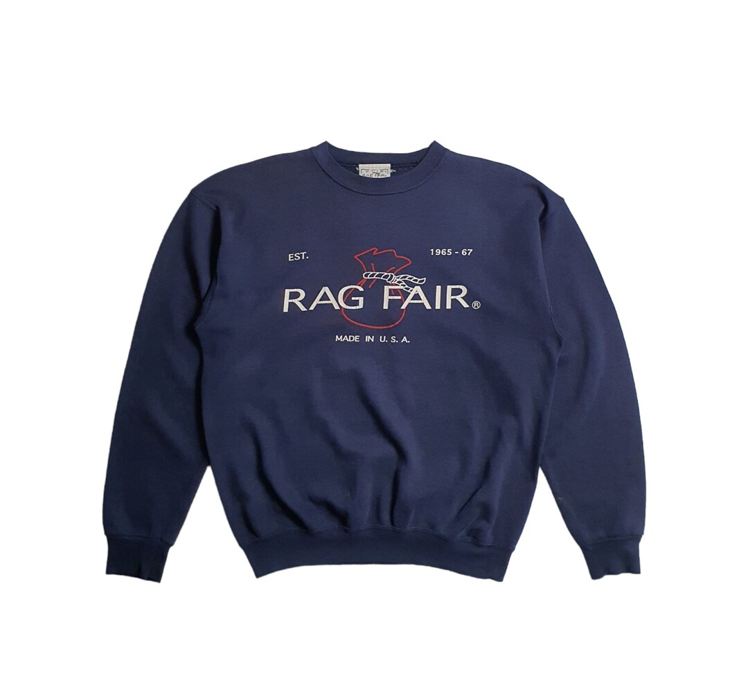 Vintage RAG FAIR Usa Sweatshirt Size Medium - Large / 1990s 90s Union ...