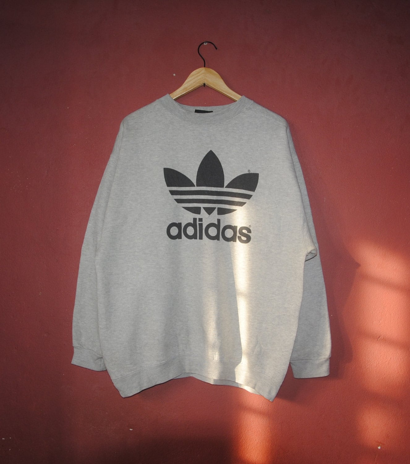 Vintage ADIDAS Trefoil 1990s Sweatshirt Medium / Large