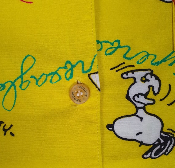 Vintage Snoopy Button Up Hawaiian shirt size Medi… - image 7