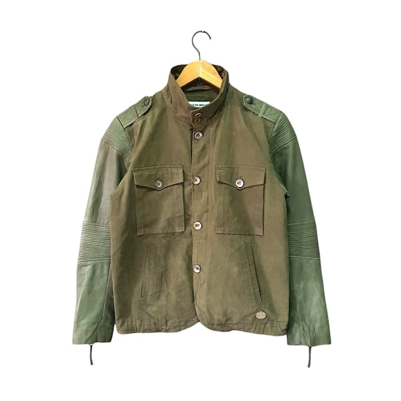 Diesel Hooded Monogram Jacket In Green