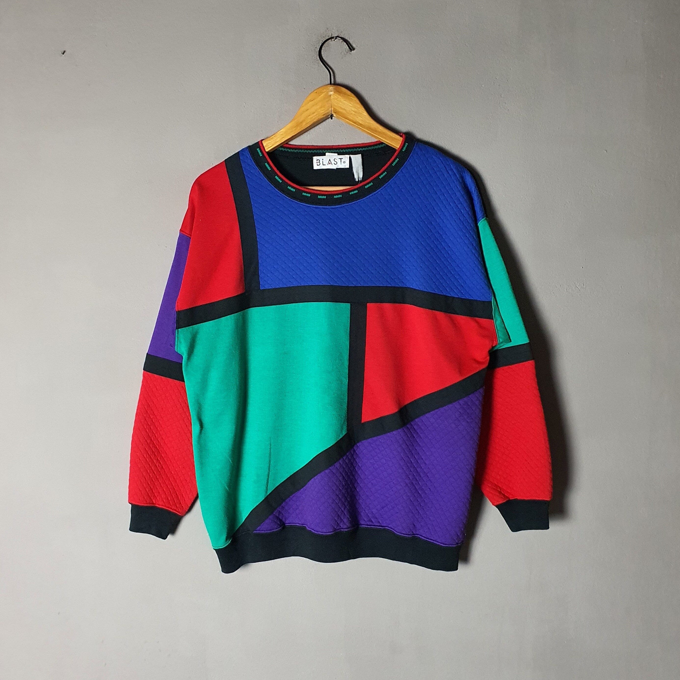Pullover Sweatshirts for Women Fashion Color Block Classic Crew
