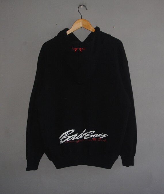 Vintage BAD BOY USA 1990s Hip Hop Zipper Hoodie Sweater Size