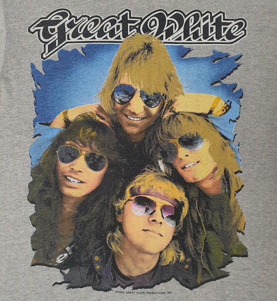 Vintage 1984 GREAT WHITE Stick It Tour Concert T … - image 3