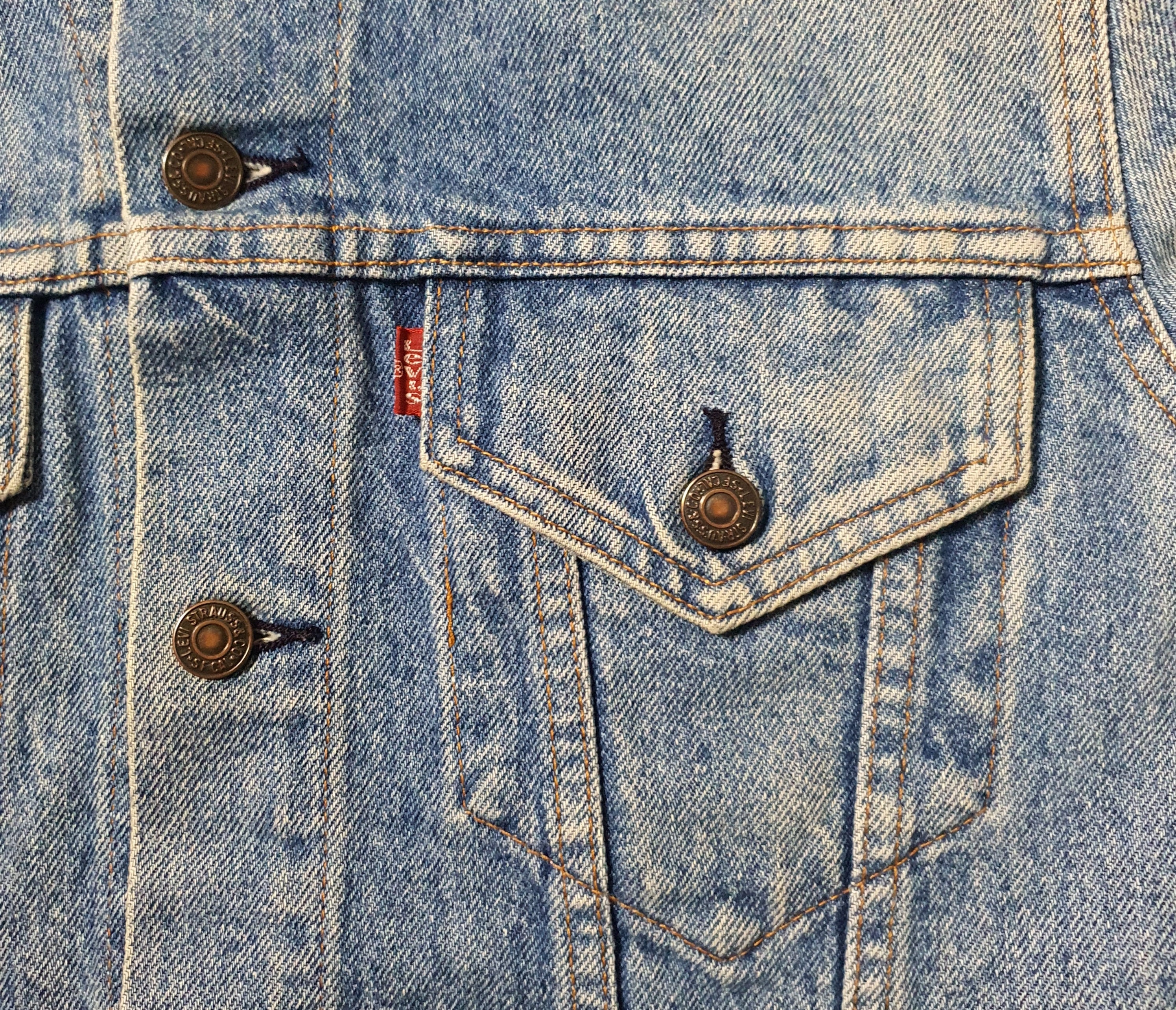 90s Levi's 70505-0217 Made in USA サイズ38 Levis Vintage Clothing 70505 0217 Denim Jacket LVC Orange