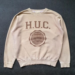 Vintage HARVARD UNIVERSITY 1990s sweatshirt size Medium / Distressed Harvard Crimson College Cambridge Souvenir Sweater 90s pullover