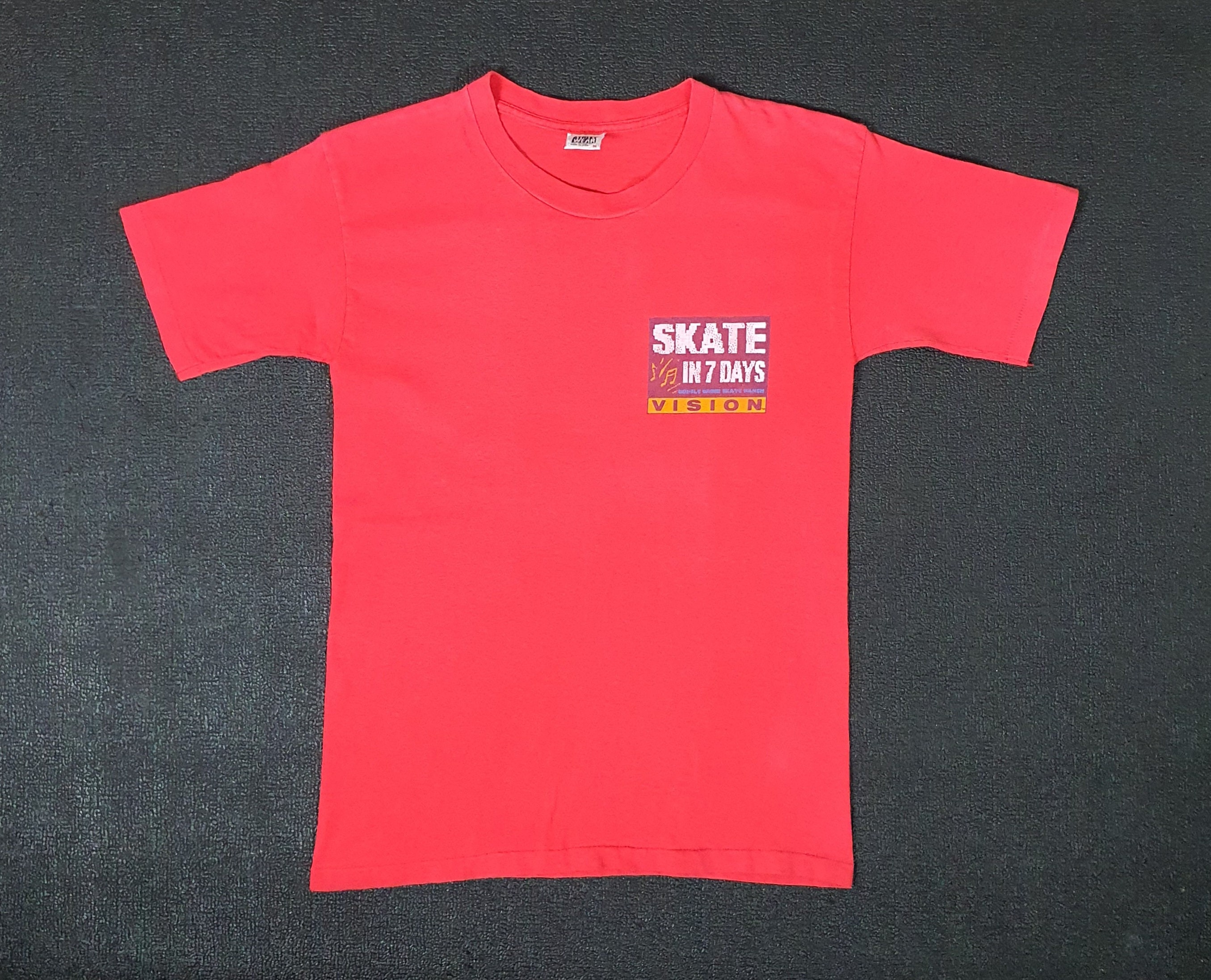 Vintage 1988 Vision Street Wear Skate in Seven Days T Shirt Vintage 1988 Vision Street Wear Skate in Seven Days T Shirt