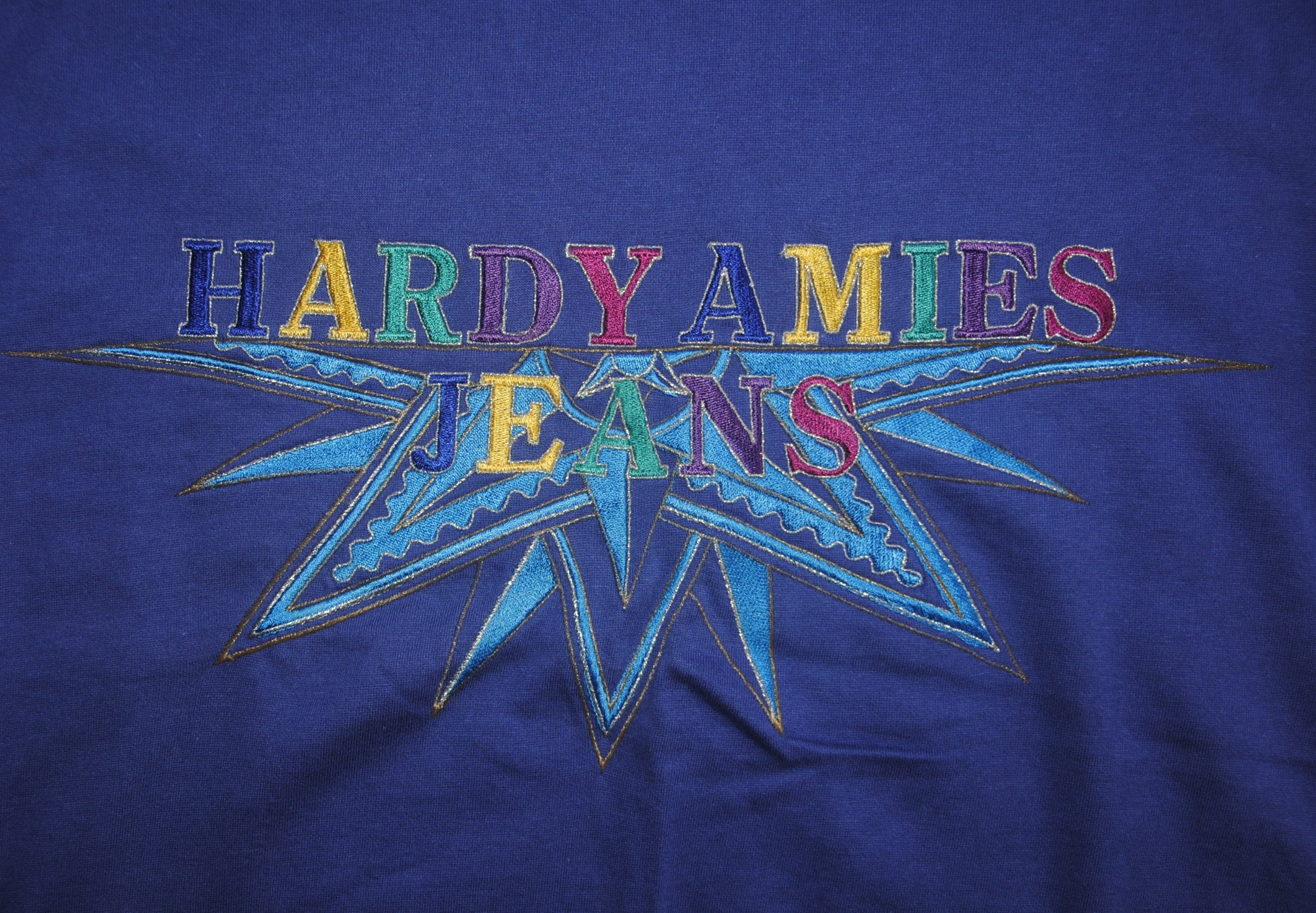 Vintage HARDY AMIES 1990s Short Sleeve Sweatshirt Shirt Size 
