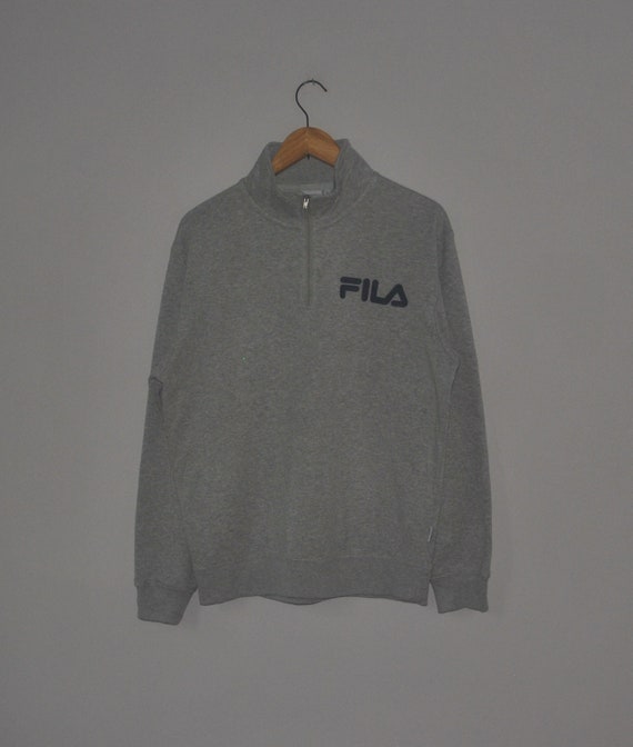 Fila, Vintage FILA classic from 1990s Quater Zipper sweatshirt size M-L / Casual sweater / Streetwear clothing / Hipster Crewneck / Pullover