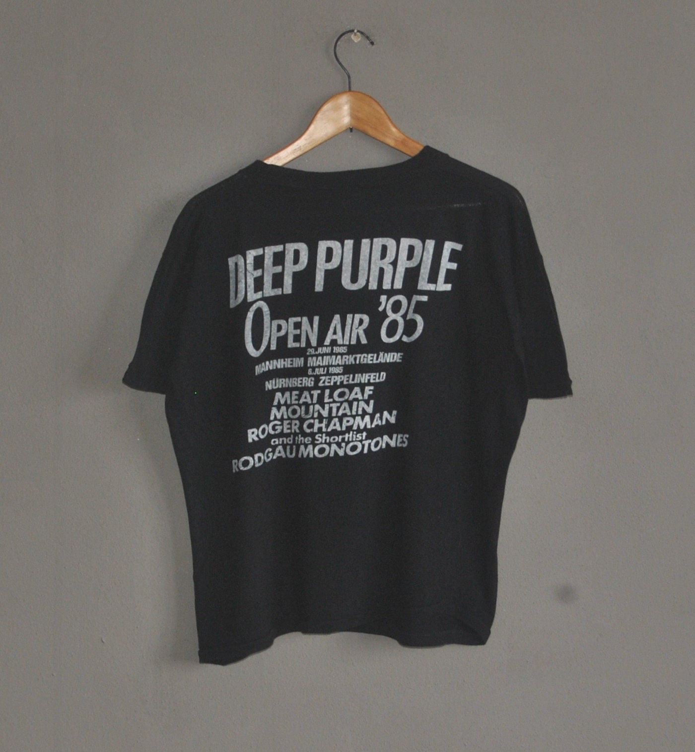 2025年激安 Vintage 1985 Size Shirt T Tour Germany Air Open PURPLE DEEP ミュージシャン