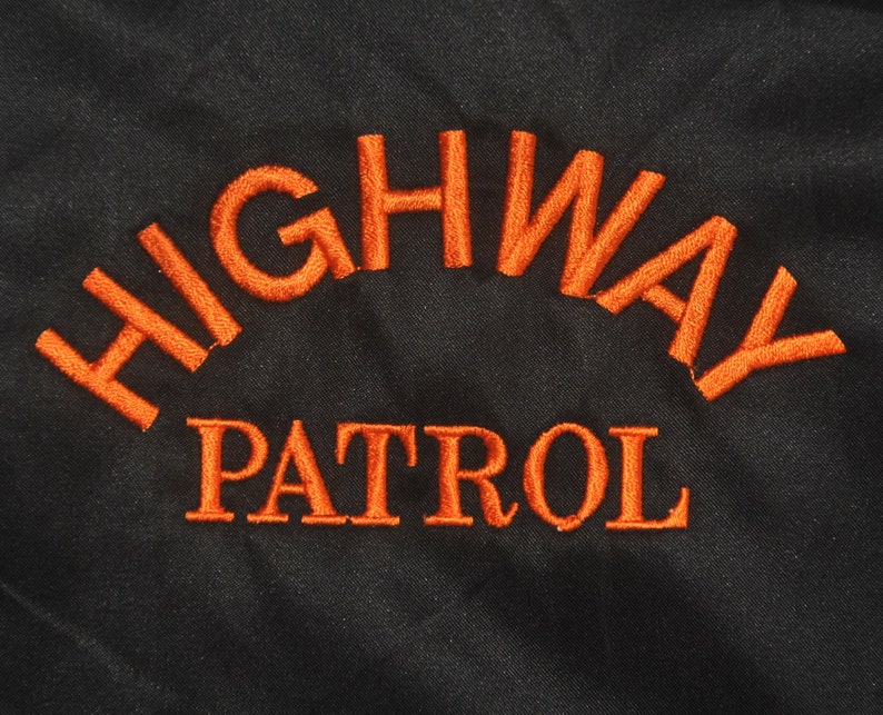 Vintage DESCENTE 90s Japanese Highway Patrol varsity Jacket size S-M 80s 90s Japan patrol Police Baseball Satin Jacket