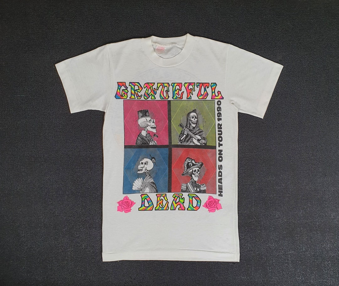 Vintage 1990 GRATEFUL DEAD Heads on Tour T Shirt Size XS-S Vintage 1990 GRATEFUL DEAD Heads on Tour T Shirt Size XS-S