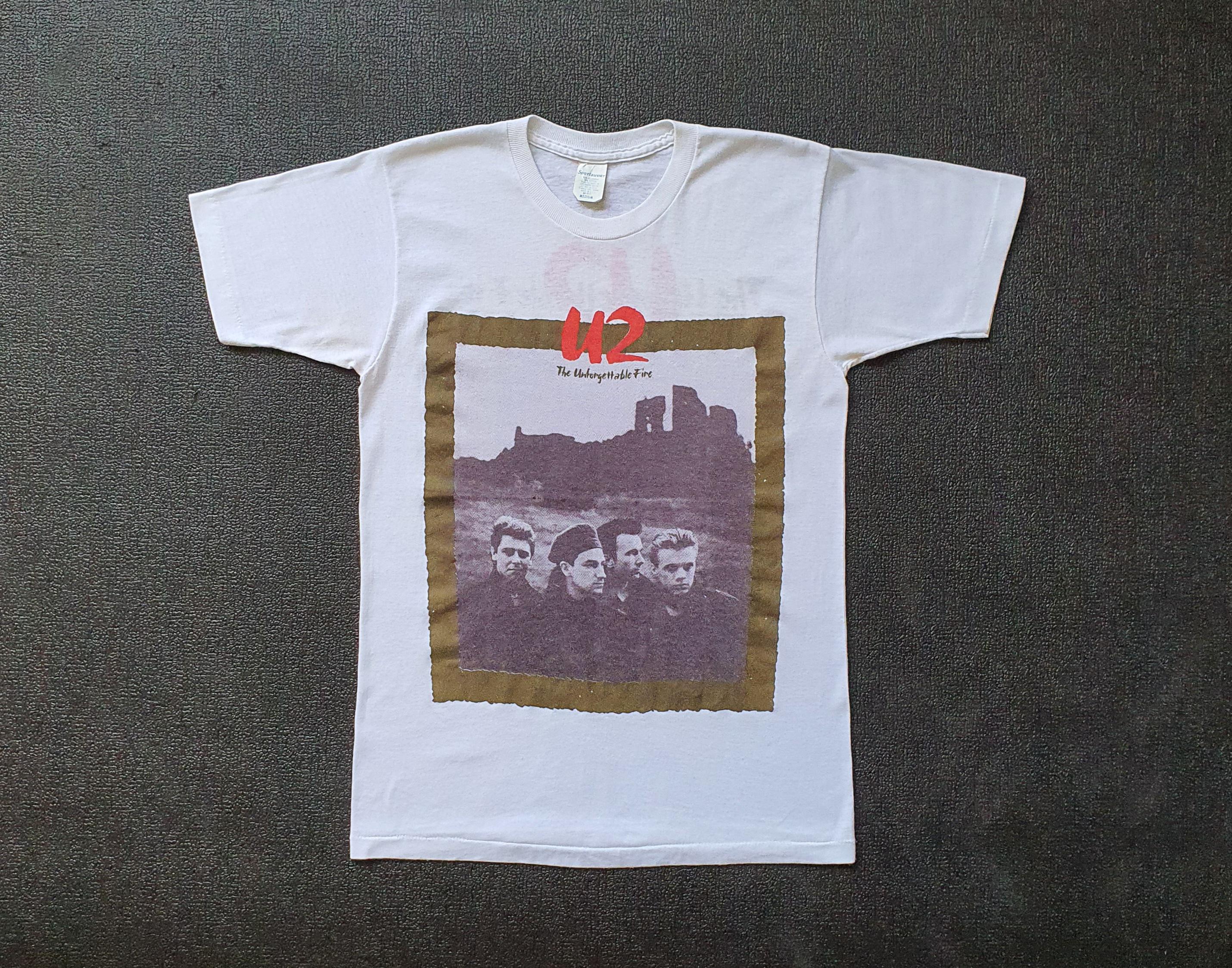 Vintage 1985 U2 World Tour T shirt size XS-S / Rare 1980s U2 The Unforgettable Fire tour Bono Band Rock Post Punk Concert 80s tee