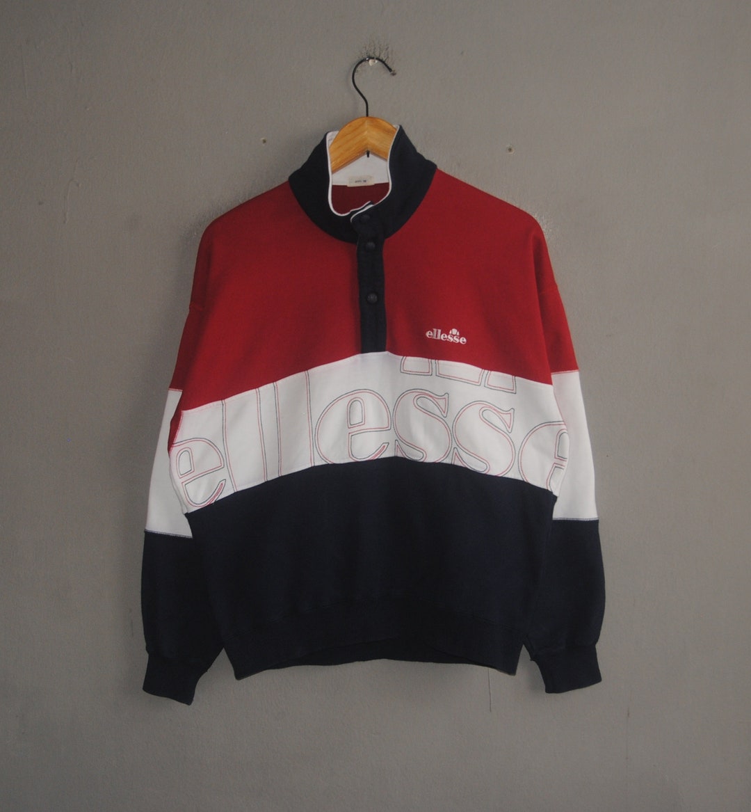 Vintage ELLESSE Perugia Tennis Classic 1990s Sweatshirt Size S-M ...