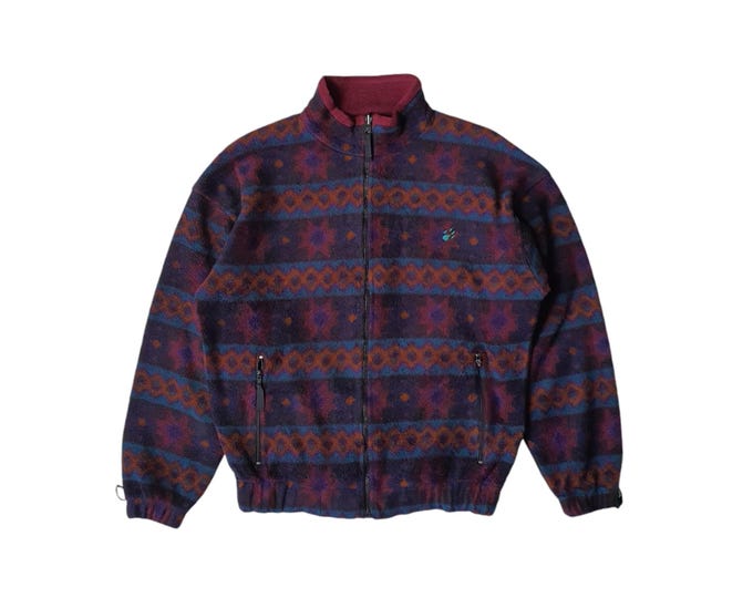 Vintage JACK WOLFSKIN TRAVEL Collection Fleece Sweater Full Zipper Sweatshirt Jumper main image 0