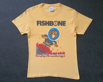 Vintage 90s Fishbone Skateboard Tee , Skateboard Hip Hop