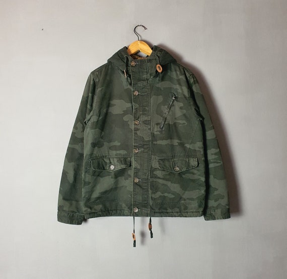 Vintage TETE HOMME Black on Katoh Kazutaka Camouflage Hoodie
